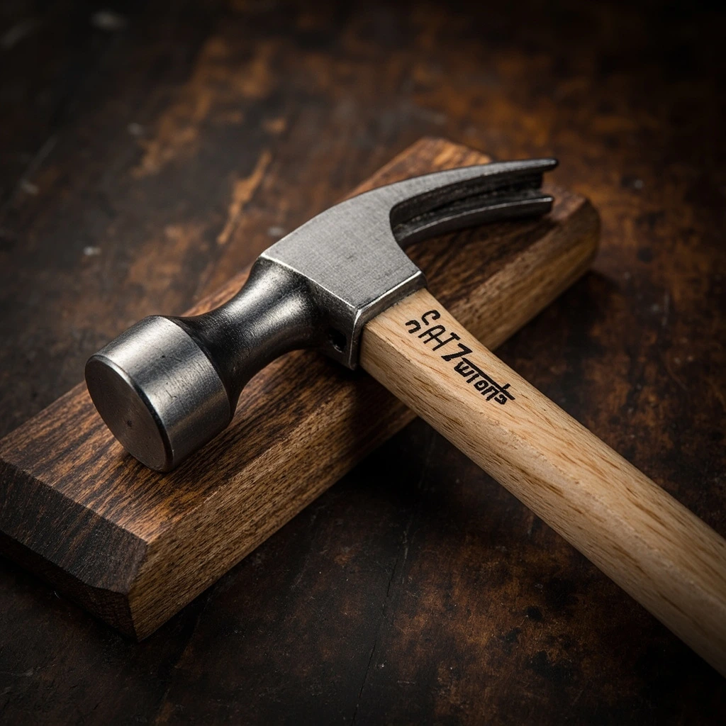GAT-7 framing hammer, smooth face, 22 oz hickory handle.